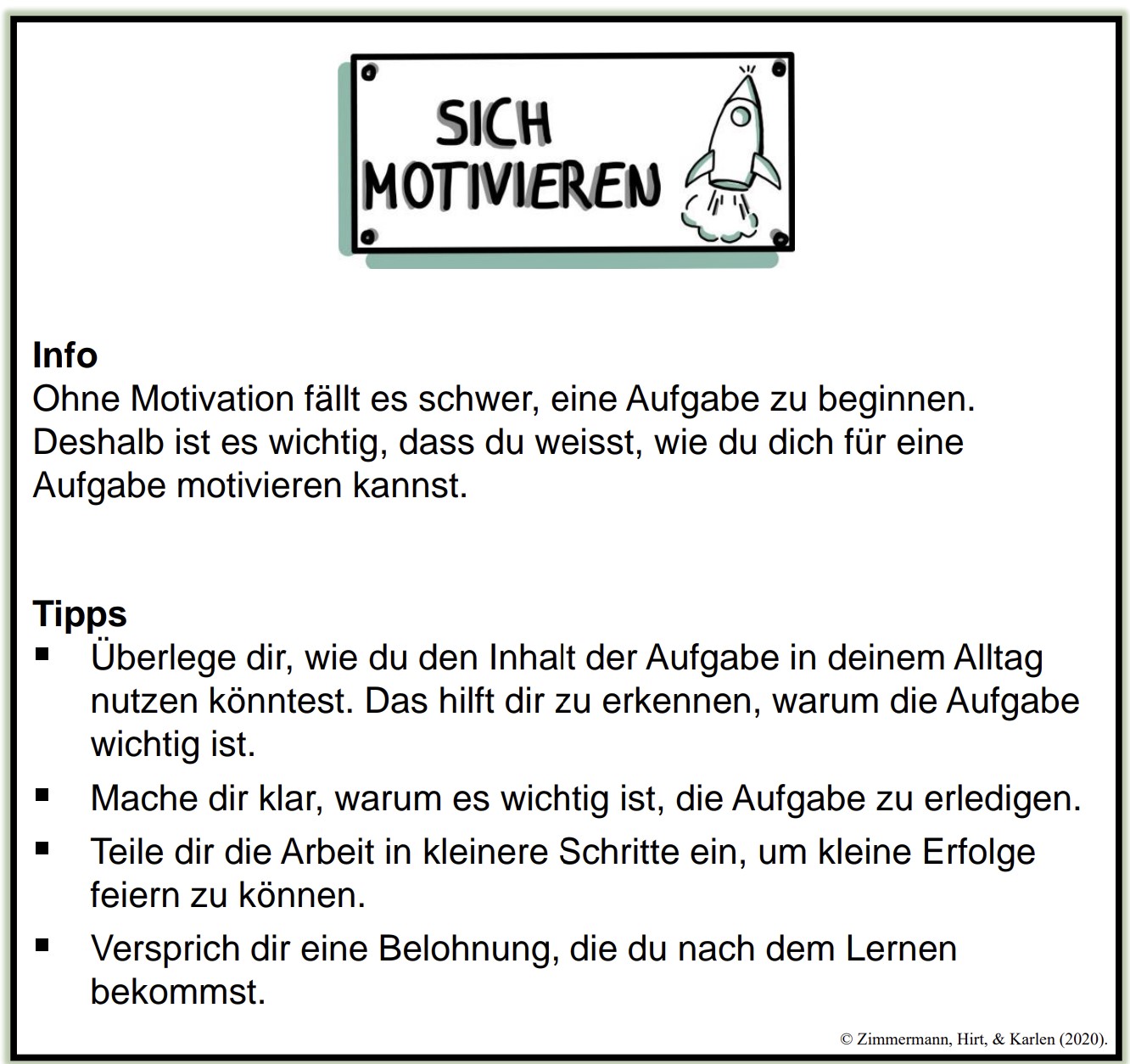 sich motivieren